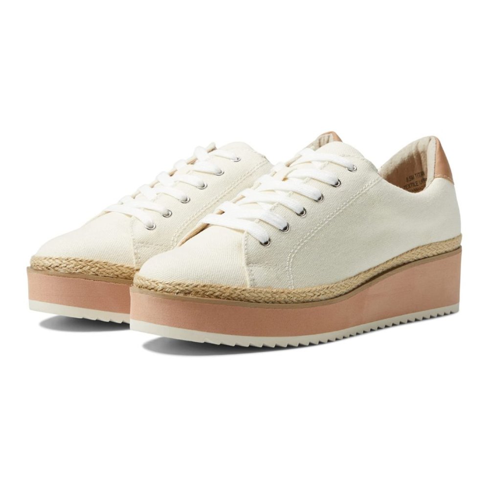 Dolce Vita Titan Shoes Sneakers in White Canvas